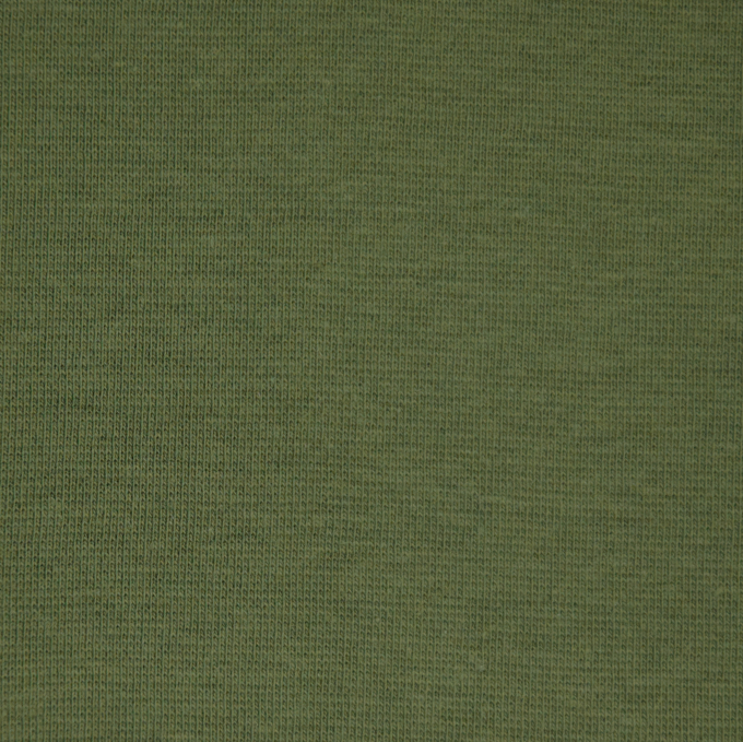 Tissu bord-côte jersey tubulaire lisse, vert moyen