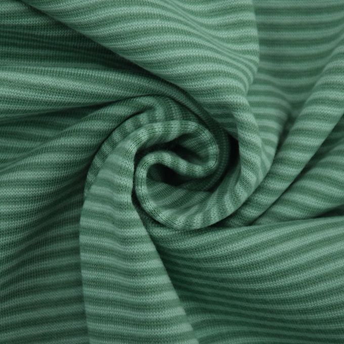 Boordstof little stripe love, vaalgroen - vaalmintgroen