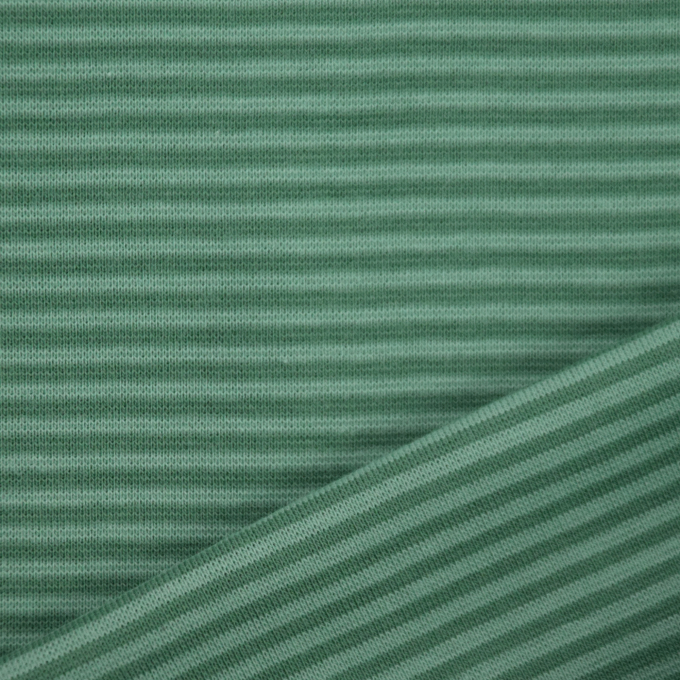 Boordstof little stripe love, vaalgroen - vaalmintgroen