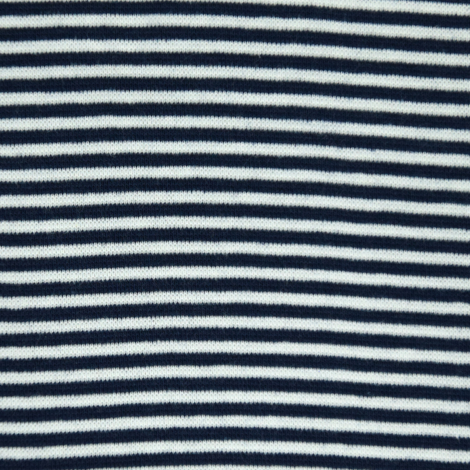 Boordstof little stripe love, marineblauw - wit