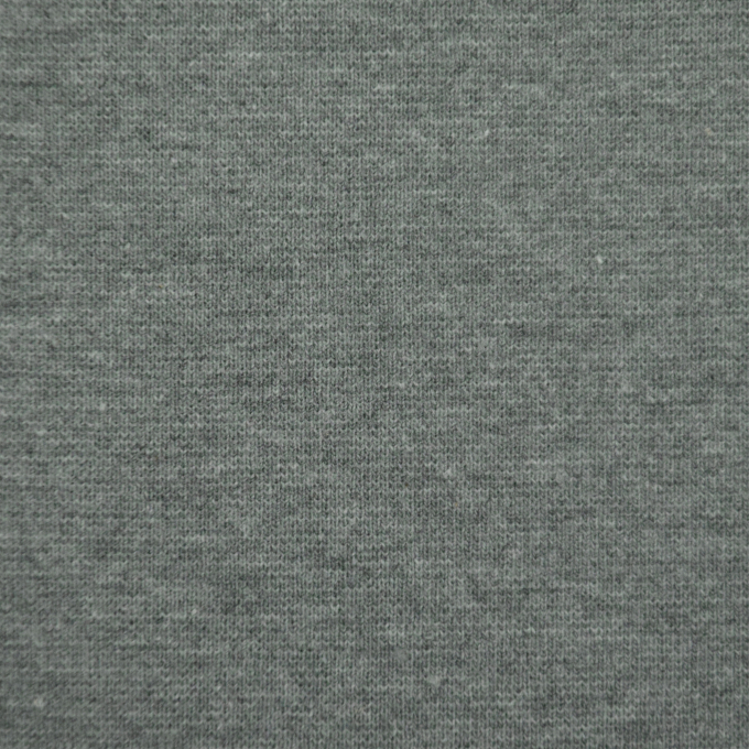 Tissu bord-côte jersey tubulaire lisse, gris chiné