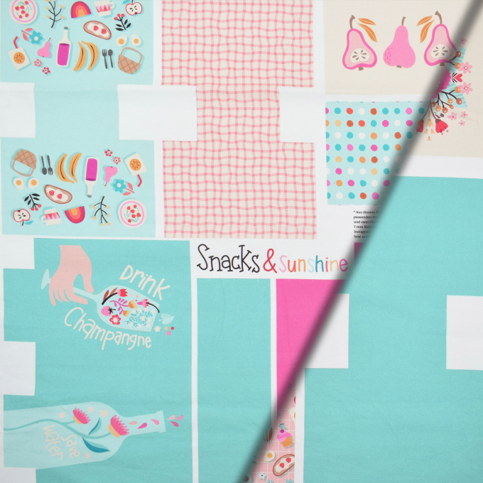 Canvas stof Albstoffe Hamburger Liebe paneel Picknick Snack & Sunshine