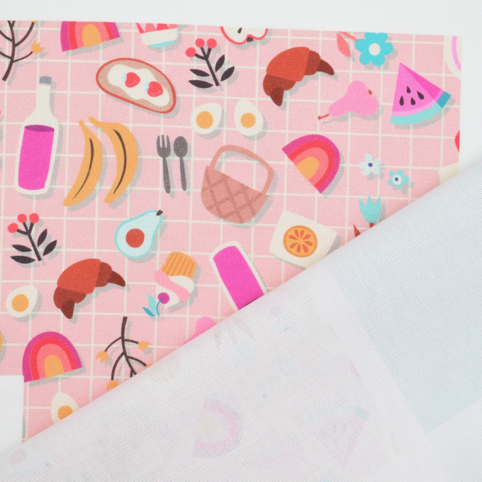 Canvas stof Albstoffe Hamburger Liebe paneel Picknick Snack & Sunshine