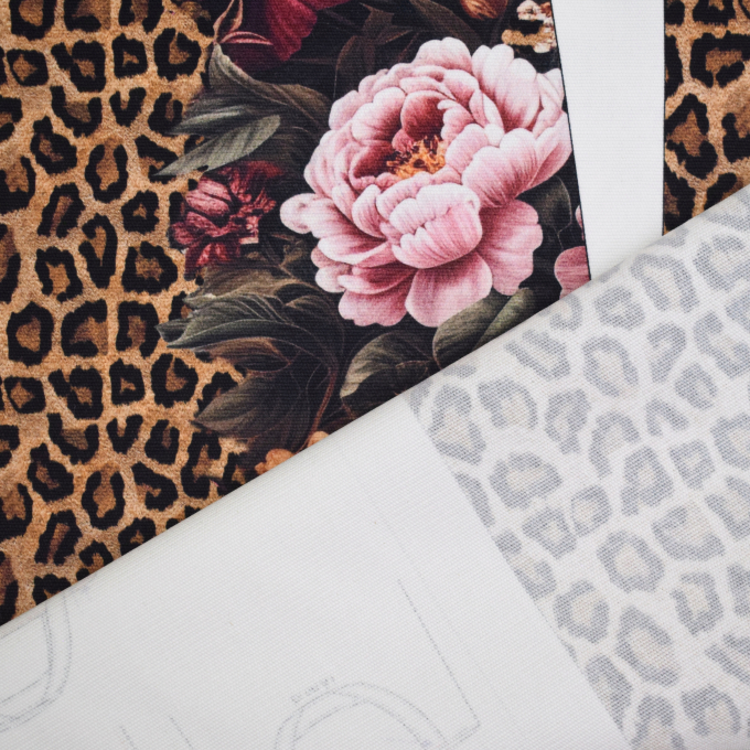 Canvas Taschenpanel Leopard 125 x 150 cm