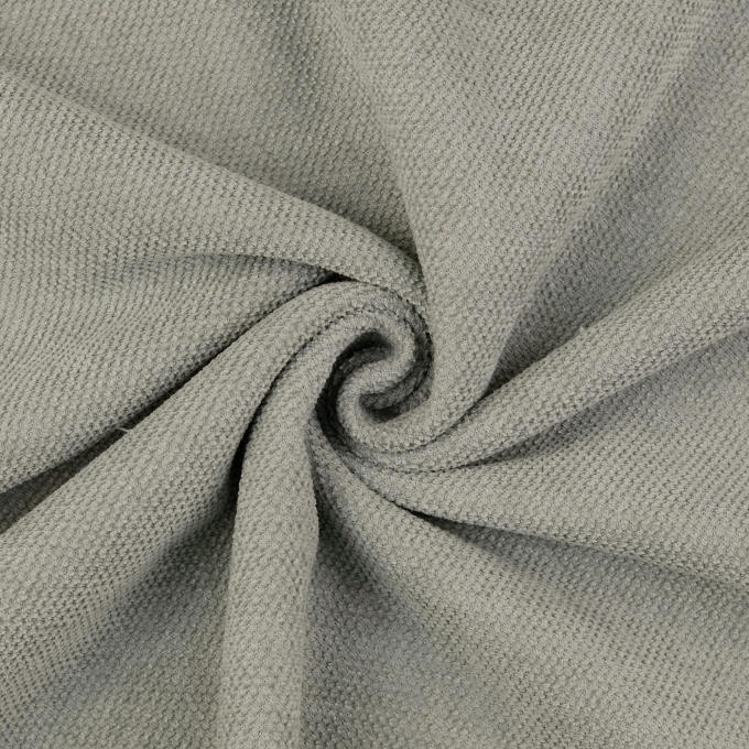 Tissu chenille et fourrure, gris clair