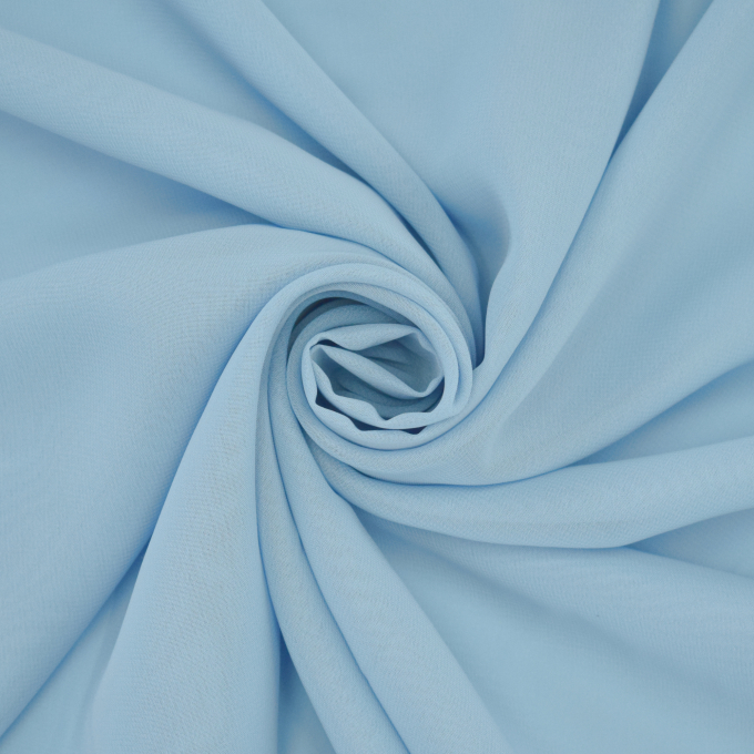Tissu mousseline chiffon, bleu clair