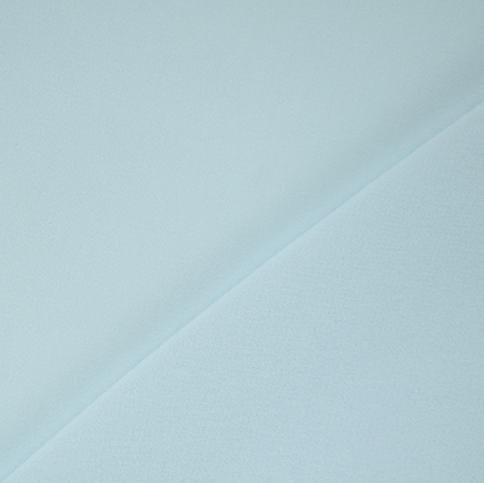 Tissu mousseline chiffon uni, bleu ciel