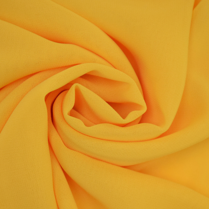 Tissu mousseline chiffon uni, jaune