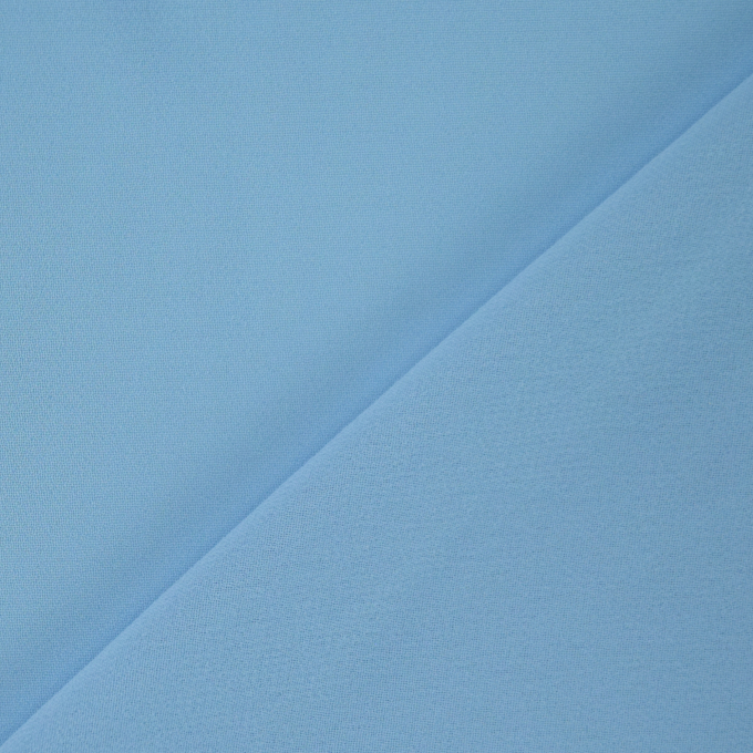 Tissu mousseline chiffon uni, bleu clair