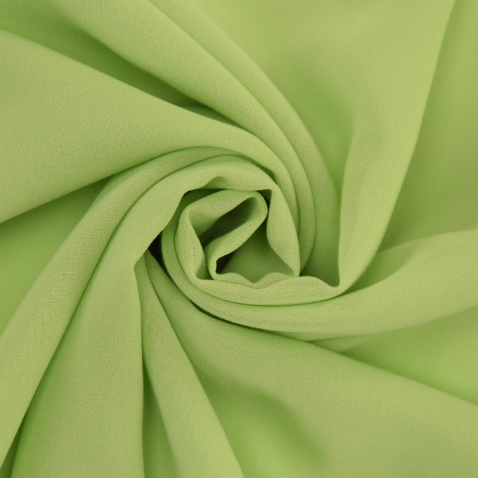 Tissu mousseline chiffon uni, vert clair