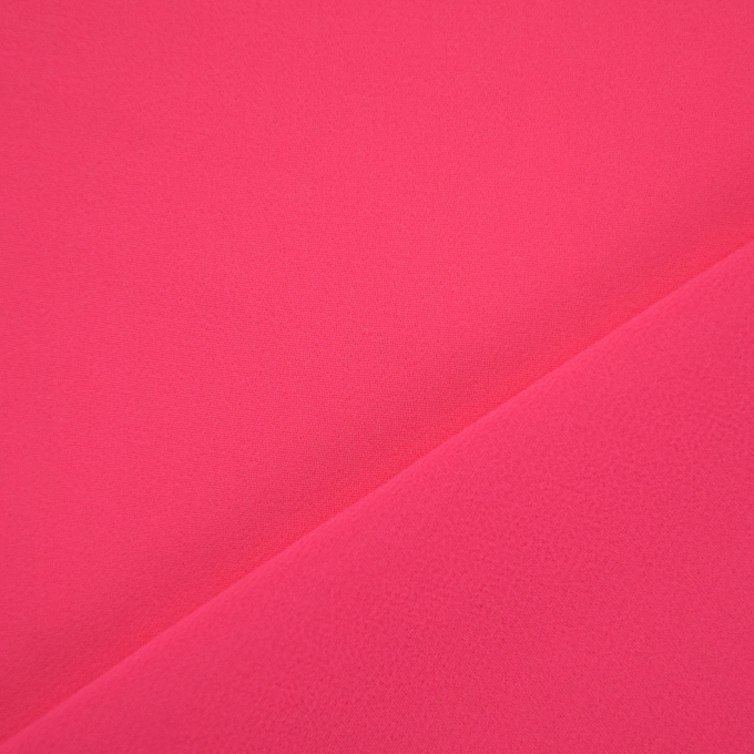 Tissu mousseline chiffon uni, fuchsia