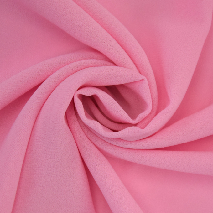 Tissu mousseline chiffon uni, rose