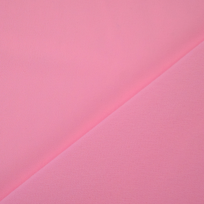 Tissu mousseline chiffon uni, rose