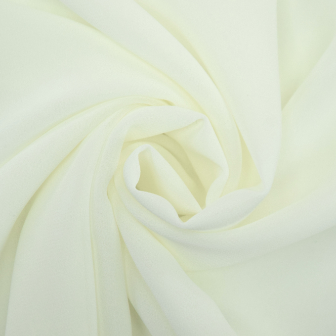 Tissu mousseline chiffon uni, blanc cassé