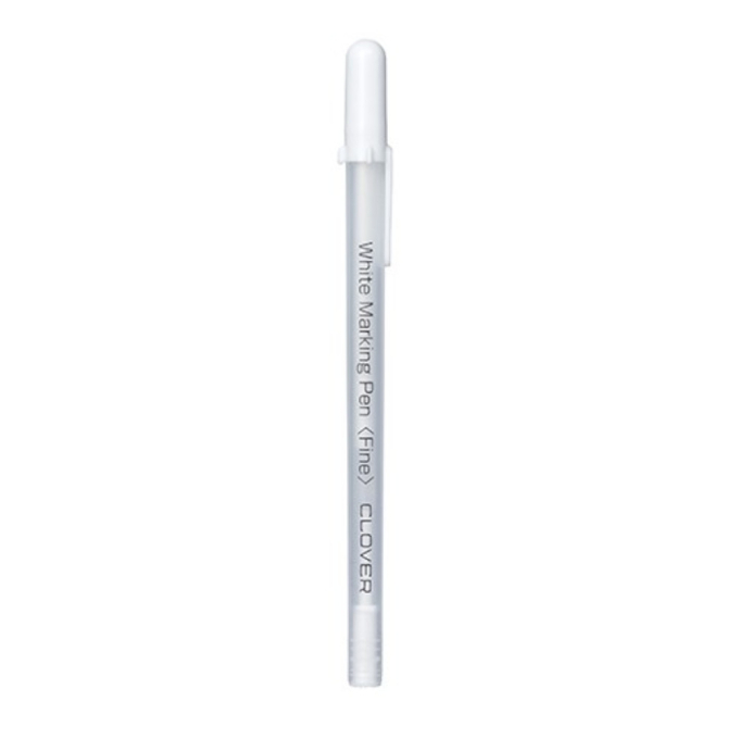 Stylo pour tissu fin effaçable au fer, blanc