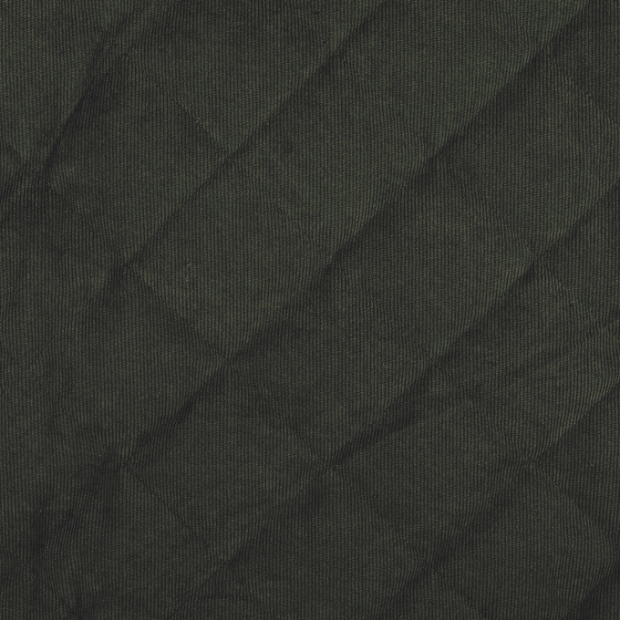 Tissu velours côtelé matelassé, vert foncé