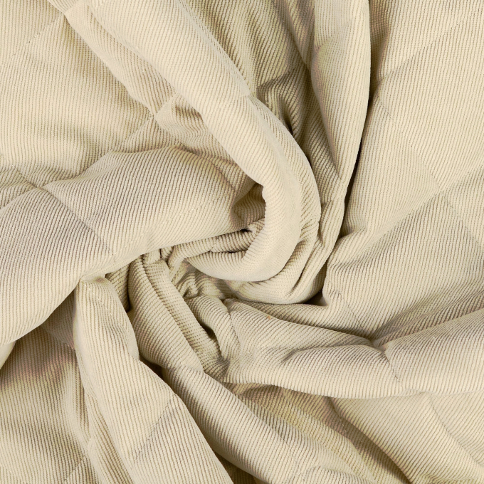 Quilted corduroy fabric, natural
