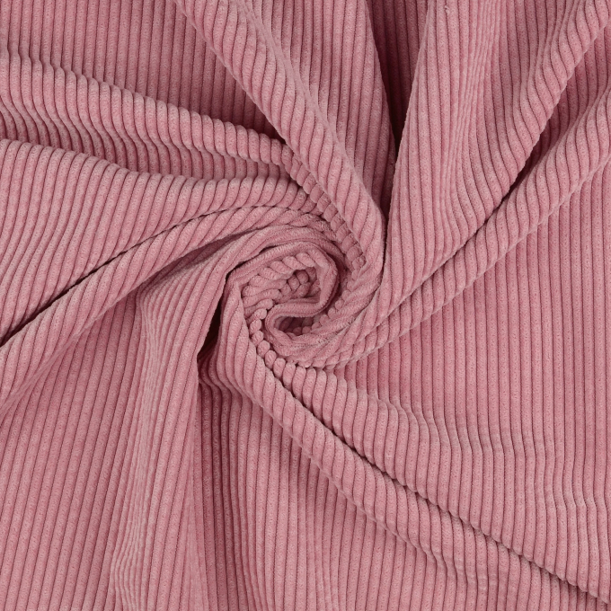 Corduroy effen, oudroze