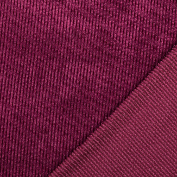 Velours côtelé uni à grosses côtes, baies