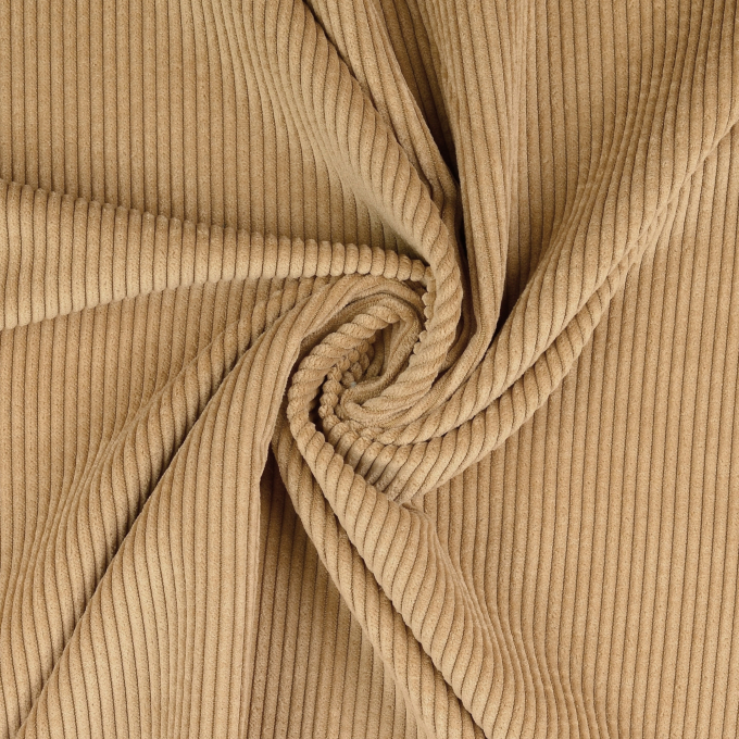 Corduroy effen, camel