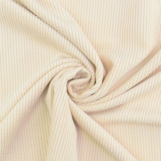 Corduroy effen, crèmekleurig