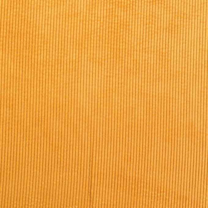 Tissu velours côtelé uni à grosses côtes, jaune moutarde