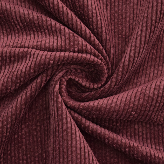 Corduroy effen, wijnrood