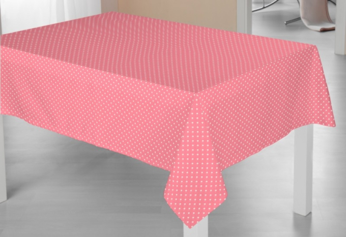 Katoen stippen 8 mm, roze