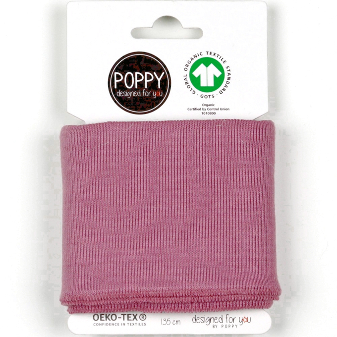 Bande de Bord-côte Cuff Uni Poppy, baie clair