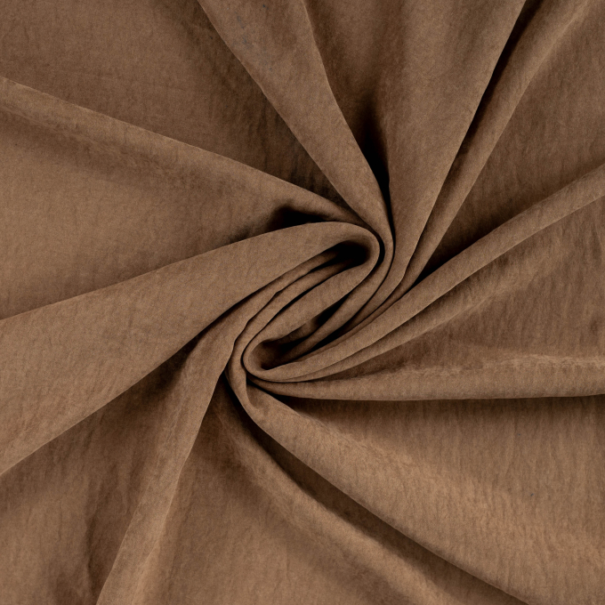 Tissu satin de cupro, marron
