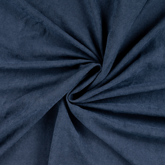 Cupro satijn donkerblauw