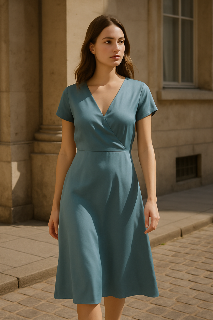 Cupro twill Pia, pale petrol