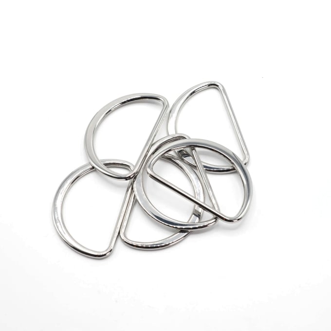 D-ring 50 mm, silver