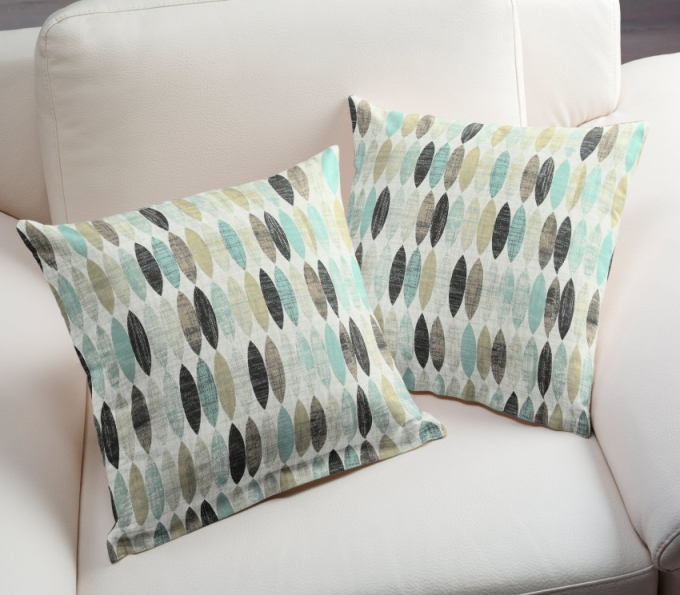 Decoratiestof Canvas Azteekse stijl, gebroken wit
