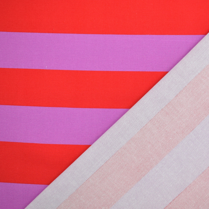 Decoratiestof Canvas blokstrepen, rood