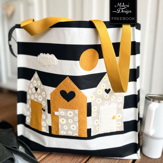 Decoratiestof Canvas blokstrepen, zwart