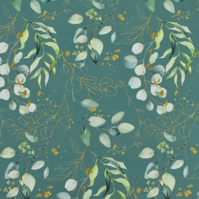 Dekostoff Canvas Eucalyptus Leaves, blassgrün Stoffe Hemmers