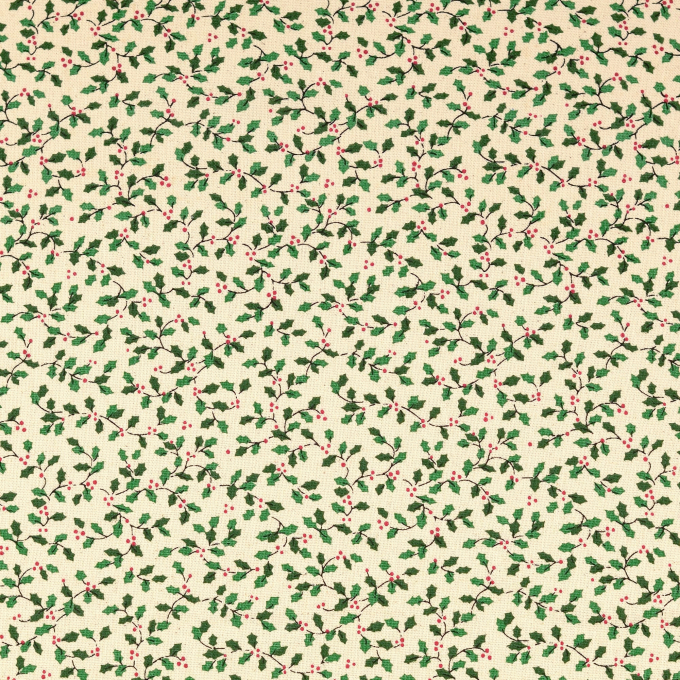 Tissu déco toile canvas Noël Gui , naturel