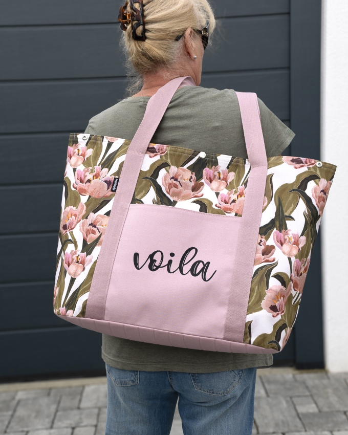 Tissu déco toile canvas uni, vieux rose millennial