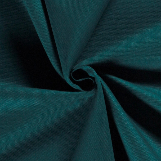 Tissu déco toile canvas uni, bleu vert