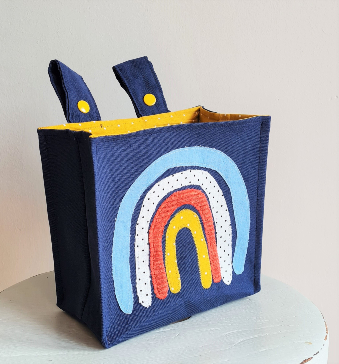 Decoratiestof Canvas uni, donkerblauw
