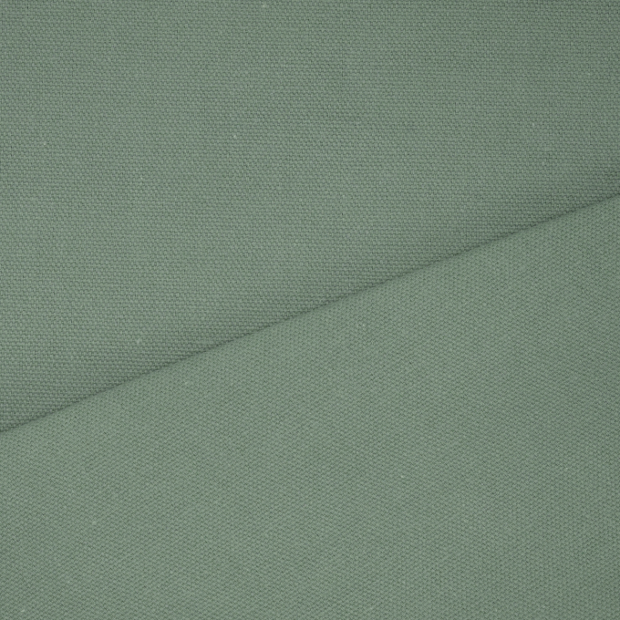 Tissu déco toile canvas uni, vert gazon