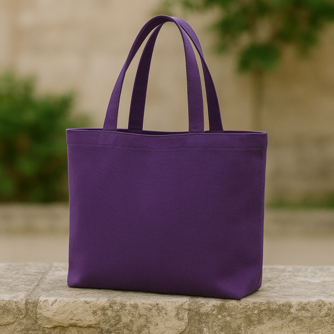 Tissu déco toile canvas uni, pourpre