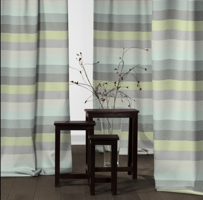 Decoratiestof Dobby Stripes, groen
