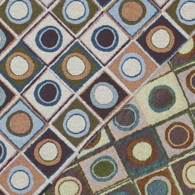 Decoratiestof Gobelin Geo Dots, crèmekleurig
