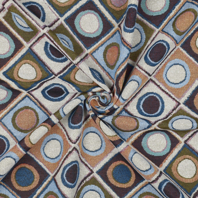 Decoratiestof Gobelin Geo Dots, crèmekleurig