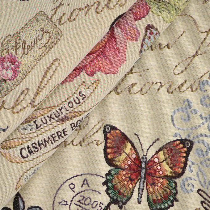 Tissu déco gobelin Cottage Vintage