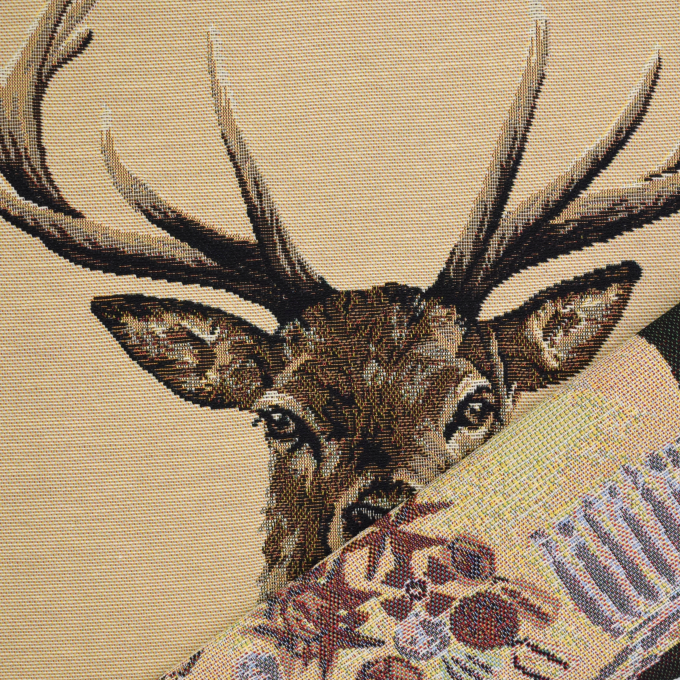 Tissu déco gobelin panneau Admiral Deer, 46x46cm