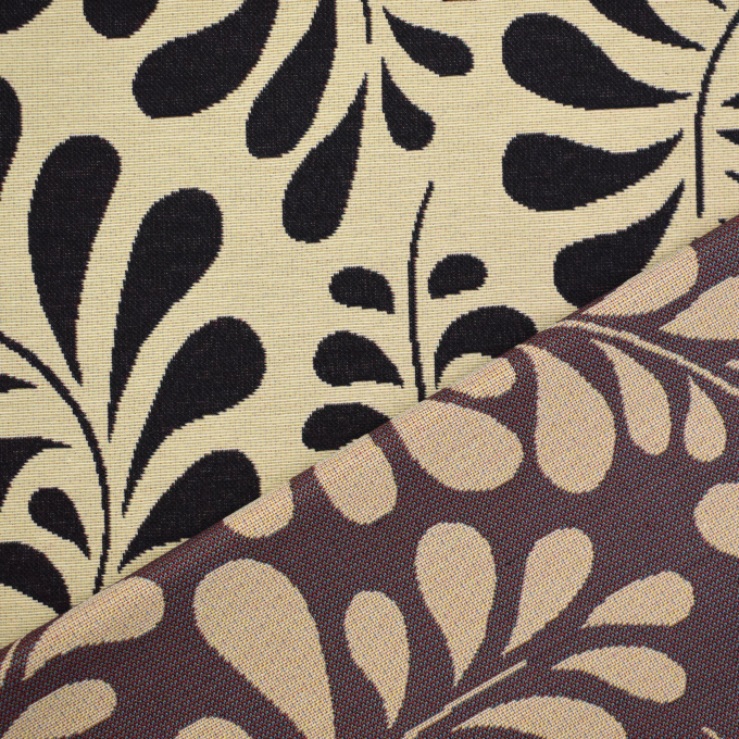 Dekostoff Gobelinstoff Drop Wave Branch, creme