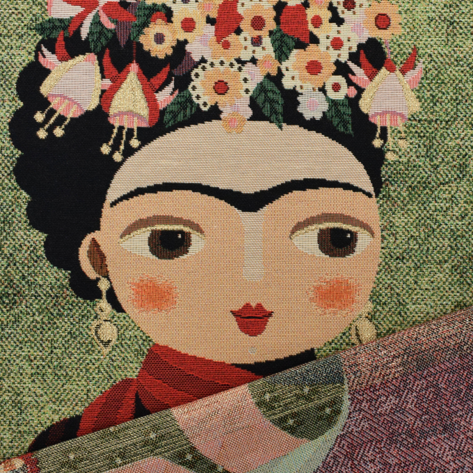 Decoratiestof Gobelin Flower Girl paneel, 46 x 46 cm